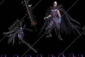传奇手游素材-白头侠客武器+衣服+首饰素材